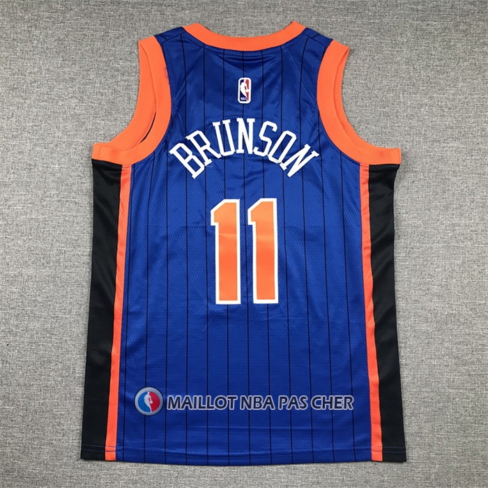Maillot Enfant New York Knicks Jalen Brunson Ville 2023-24 Bleu